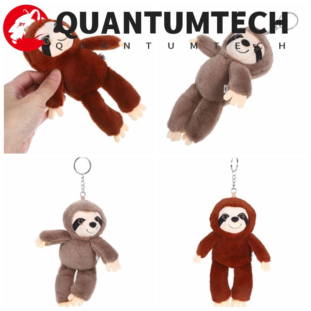 QUANTUMTECH Sloth จี้ขนาดเล็ก,ตุ๊กตาสัตว์ตุ๊กตานุ่มตุ๊กตา Sloth พวงกุญแจ, ของเล่นเด็กจําลองพวงกุญแจ 