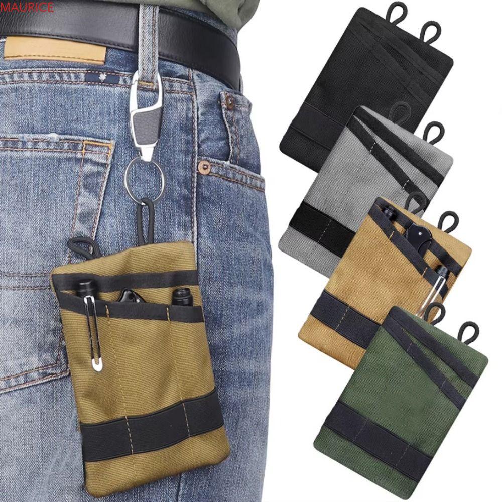 MAURICE Mini EDC Tool Bag, Compact Light Lighted Key Pouch, EDC Tool Kit ทนทานสายรัดไหล่เข็มขัดกันน้