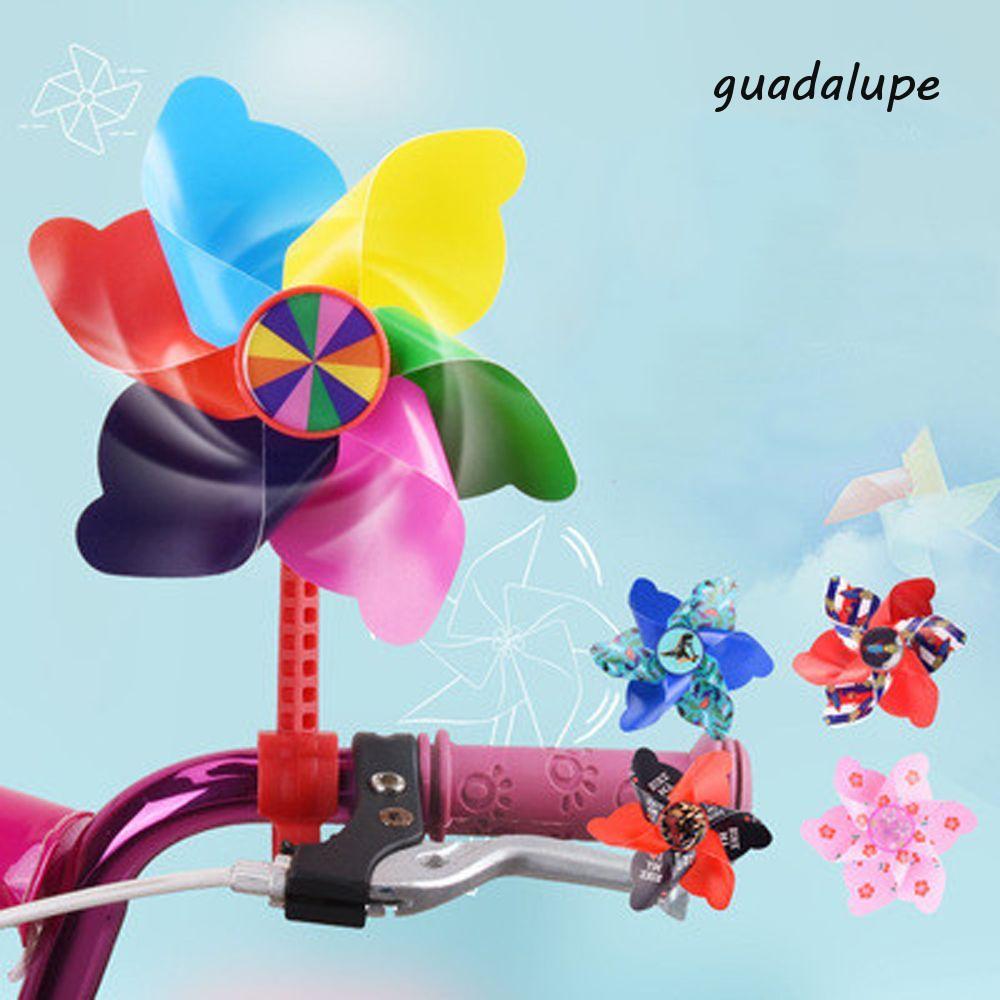 GUADALUPE1 จักรยาน Windmill ตกแต่งชิ้นส่วนจักรยานจักรยานตกแต่งรถสามล้อ Windmill รถเข็นเด็ก Pinwheel 