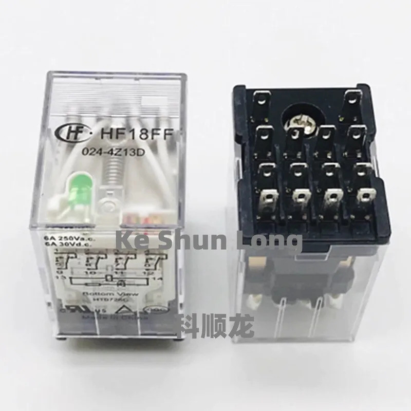 Neworiginal JZX-18FF HF18FF 012-4Z1D 024-4Z1D HF18FF-012-4Z13D 12VDC HF18FF-024-4Z13D 24VDC 6A รีเลย