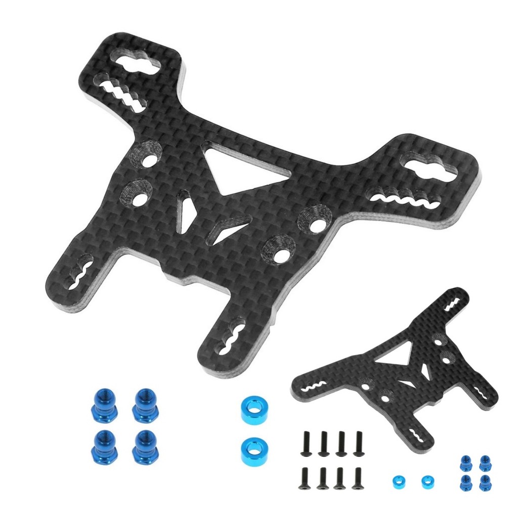 สําหรับ Tamiya XV02 XV-02 Pro 58707 1/10 RC รถอัพเกรดอะไหล่อุปกรณ์เสริมคาร์บอนไฟเบอร์ด้านหน้าและด้าน