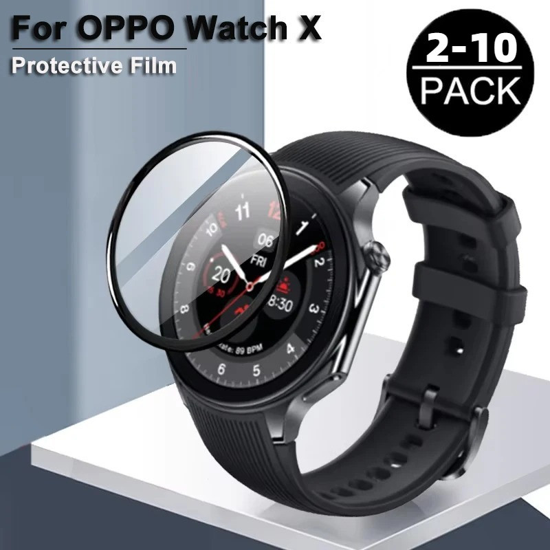 2-10Pcs กระจกนิรภัยสําหรับ OPPO นาฬิกา X3 X2 X mini SE S ฟรี 2 โค้งสีดําขอบนาฬิกาป้องกันหน้าจอสําหรับ OPPO นาฬิกา 4 3 2 Pro 46 มม.41 มม.42 มม.ฝาครอบ HD ฟิล์มแก้ว