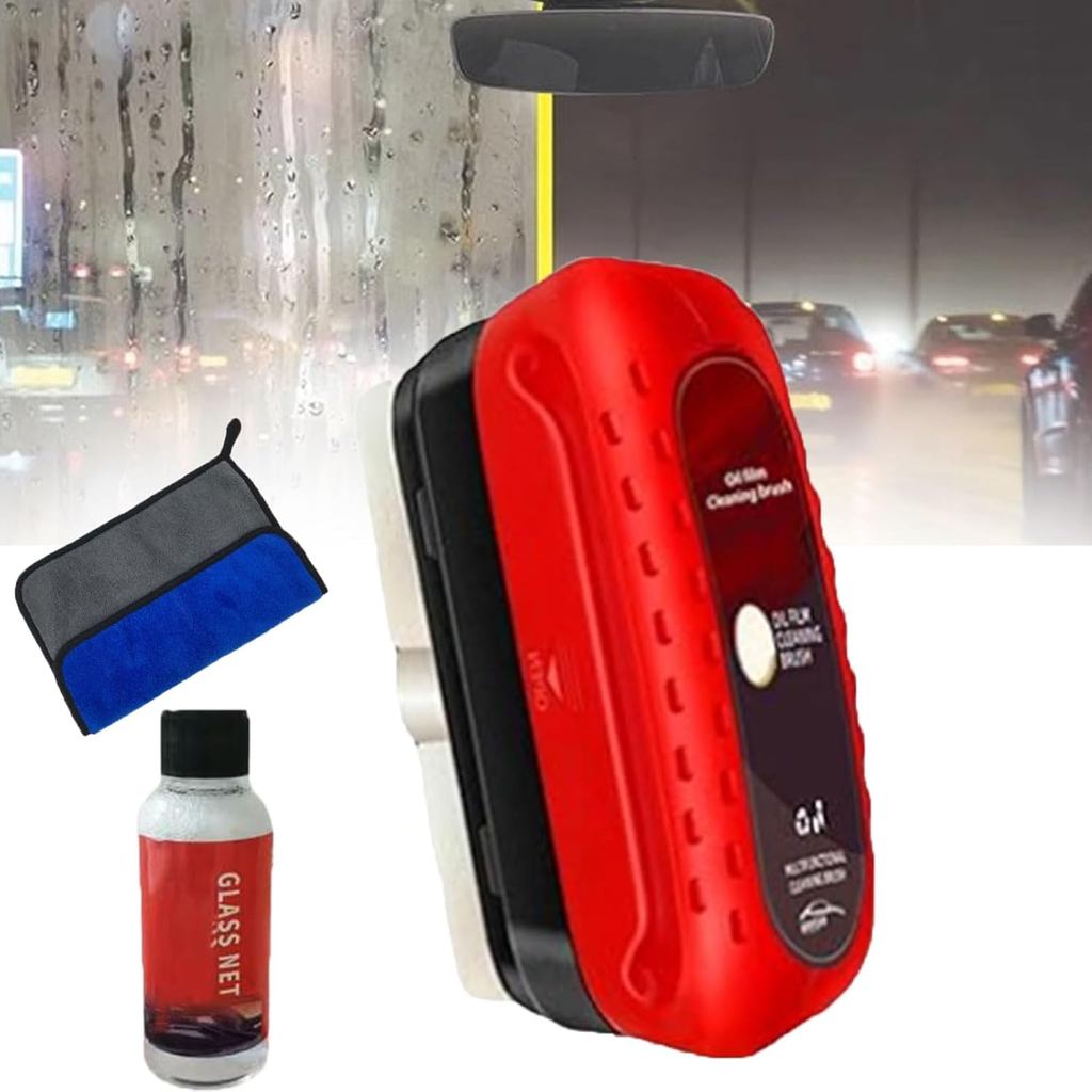 Odalit Automotive Oil Film Cleaner Brush, Bloame Glass Cleaning Board, Elemenix Window Cleaner, Cros