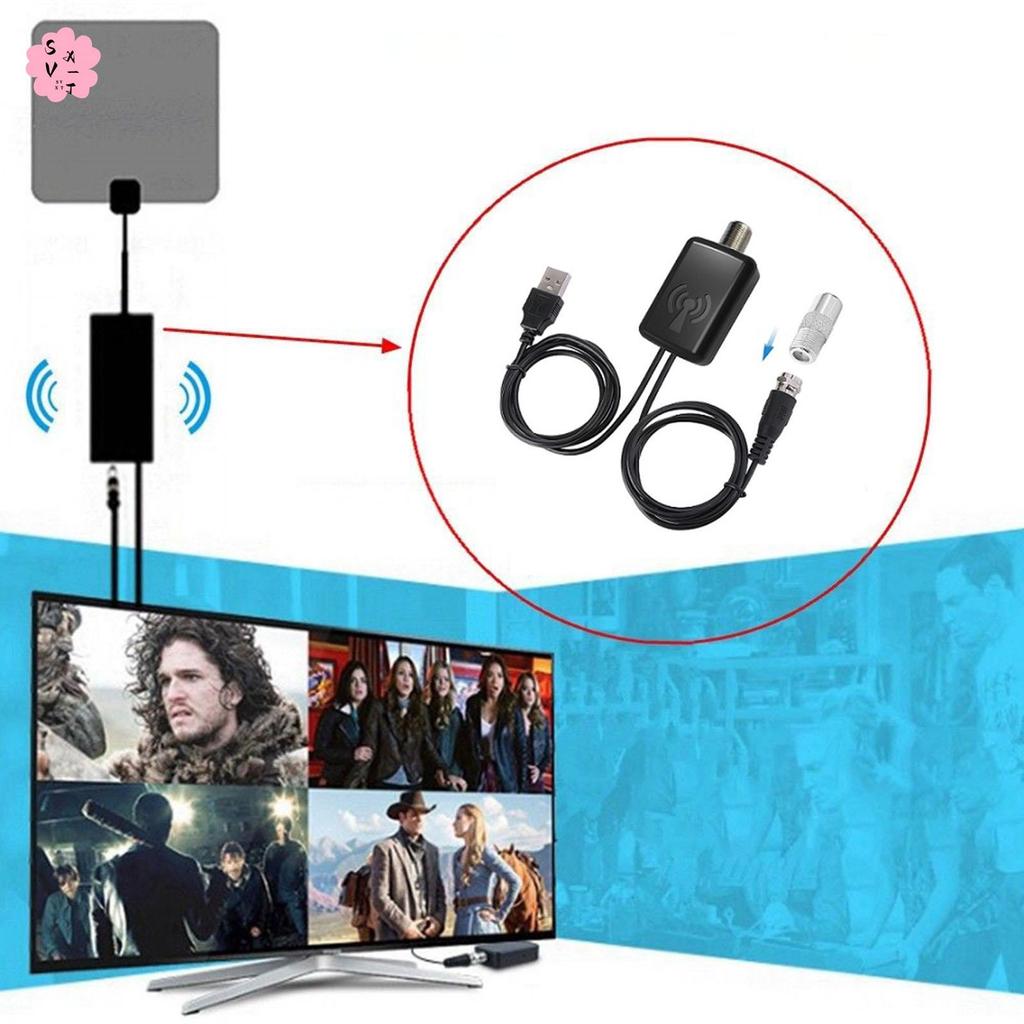 4K HDTV Antenna Amplifier - บูสเตอร์สัญญาณรับสัญญาณสูงเสียงรบกวนต่ําสําหรับทีวี UHD