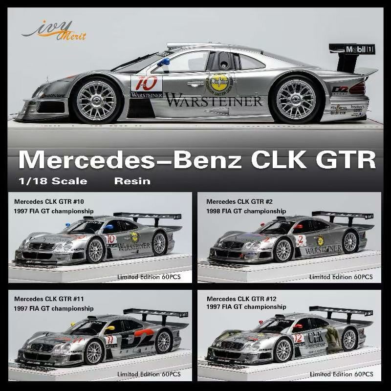 IVY บุญ 1: 18 Mercedes Benz CLK GTR โมเดลรถเรซิ่น