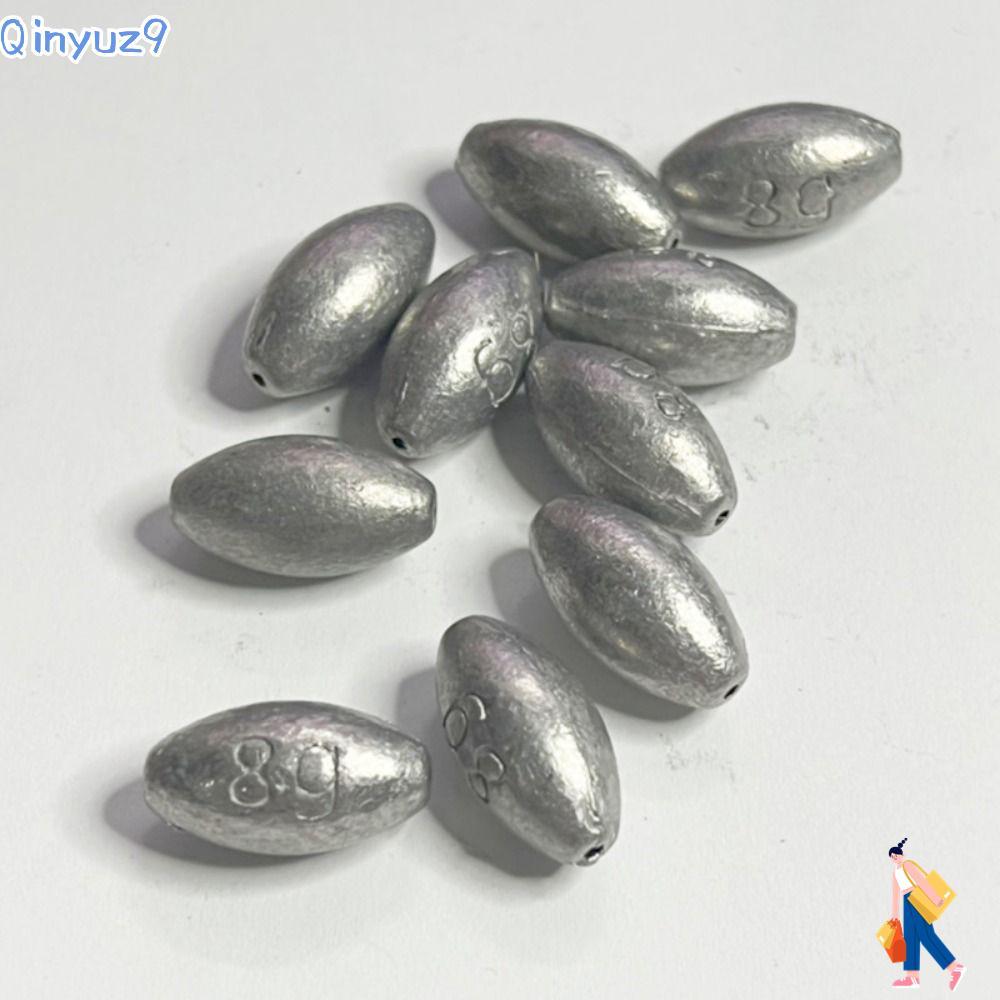 QINYUZ9 20 ชิ้นน้ําหนักตกปลา Sinker, Olive-shaped ตะกั่วตกปลา Sinkers, 0.4g-4g Hollow Lure ตะกั่วน้ําหนักปลาคาร์พตกปลา