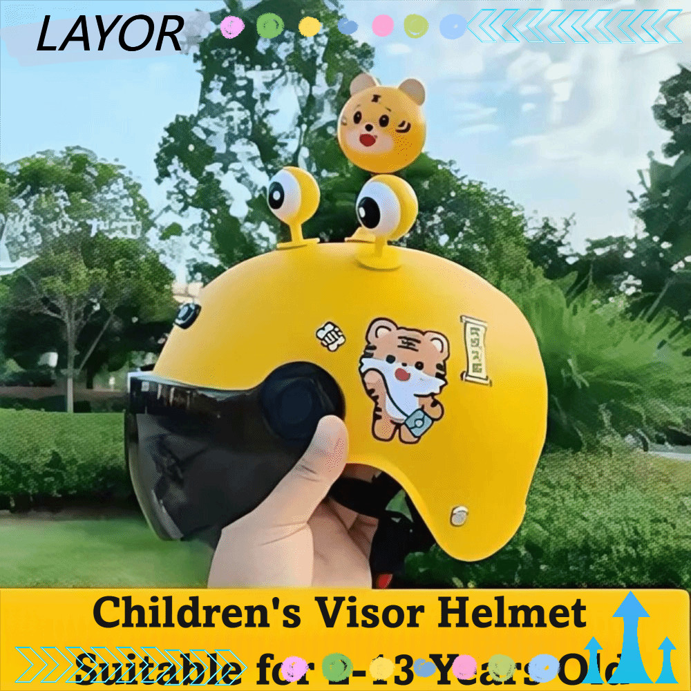 หมวกนิรภัยสำหรับจักรยาน ขนาดปรับได้ ลายการ์ตูนน่ารัก สำหรับเด็กชายและเด็กหญิง ออกแบบให้มีการระบายความร้อนดี