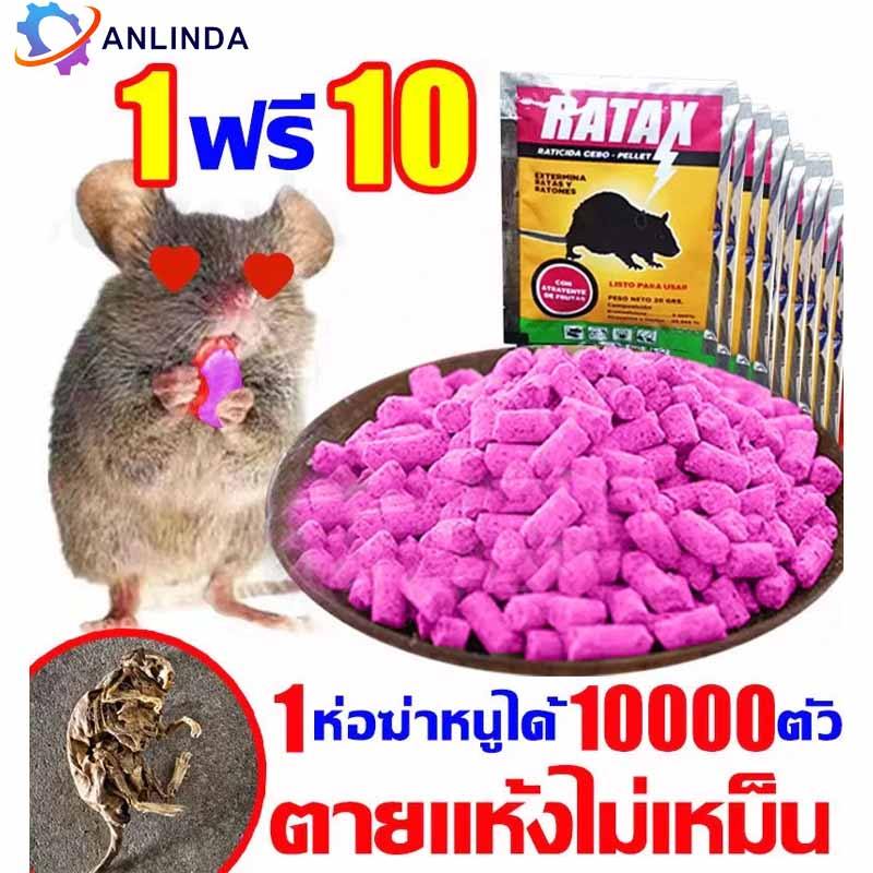 🐀ตายกลางแจ้ง ตายแห้งไม่เหม็น🐀 ยาเบื่อหนู ของแท้ 100% ยาฆ่าหนู 1ฟรี10 ยากำจัดหนู ไม่มีหนูทั้งปี เหยื่อกำจัดหนู