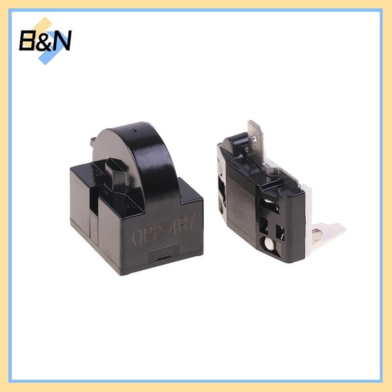 B&N 2PCS QP2-4.7 PTC Starter Relay 1 Pin ตู้เย็น Starter Relay และ 6750C-0005P ตู้เย็น Overload Prot