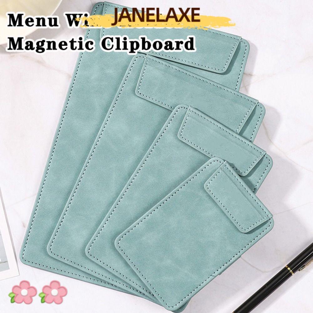 JANELAXE932JN 1 ชิ้นผู้ถือเครื่องดื่มเมนู, Suede A4/A5/A6/A7/B5 โฟลเดอร์ไฟล์, หนัง PU มัลติฟังก์ชั่น