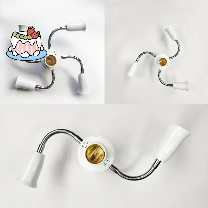 [Sep-t] ปรับสีขาว E27 ฐานแสง Soet Splitter หลอดไฟ LED Holder Converter พร้อมสายต่อผู้ถือโคมไฟ