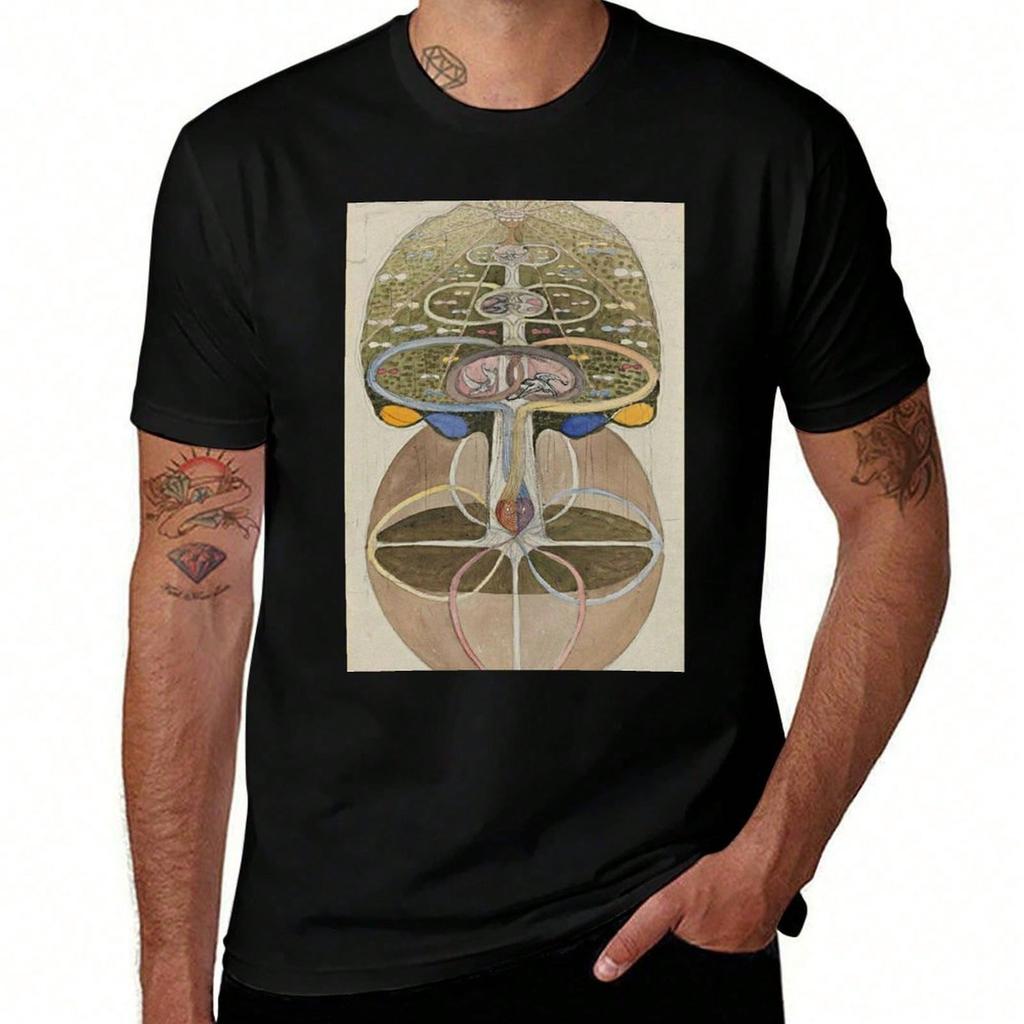 Hilma af Klint Tree of Knowledge No. 1 (1913) T-Shirt men t shirt cotton 100% man t shirt luxury T-S