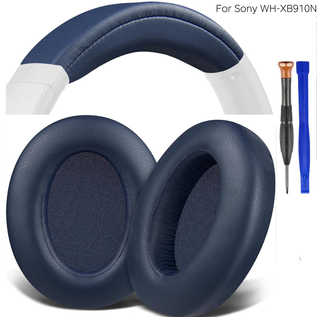 แผ่นรองหูฟังและแถบคาดศีรษะชุดสําหรับ Sony WH-XB910N หูฟังตัดเสียงรบกวน Extra BASS (อย่าพอดี WH-XB900N), เปลี่ยนแผ่นรองหูฟัง Headstrap Pad อะไหล่ซ่อม