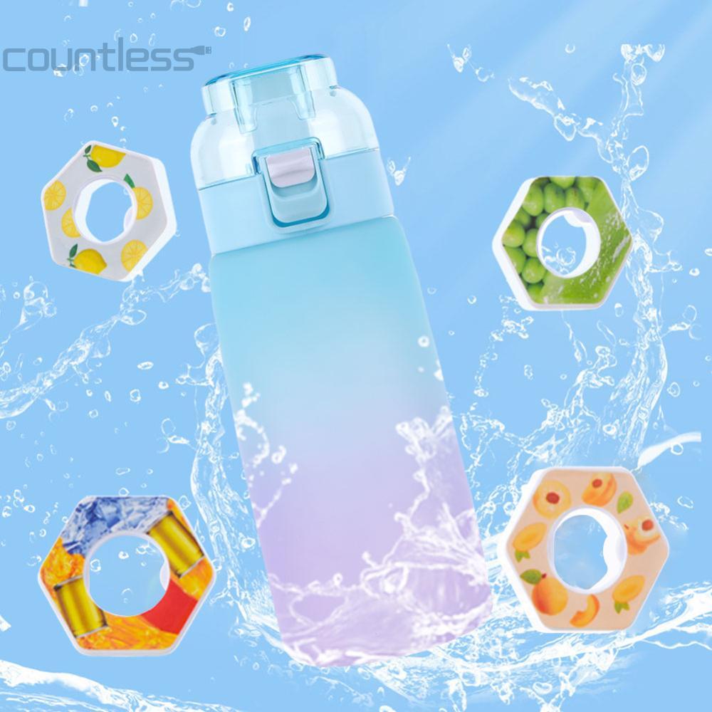 ขวดน้ําลมขนาด 600 มล. พร้อมขวดน้ําดื่มกลิ่น ฟลาโวร์ Pods 7 ขวด