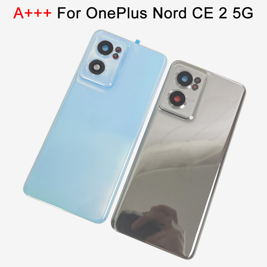 A+++ ฝาครอบแบตเตอรี่ด้านหลังแผงประตูสําหรับ OnePlus Nord CE 2 5G IV2201 ฝาหลังพร้อมชิ้นส่วนเปลี่ยนเล