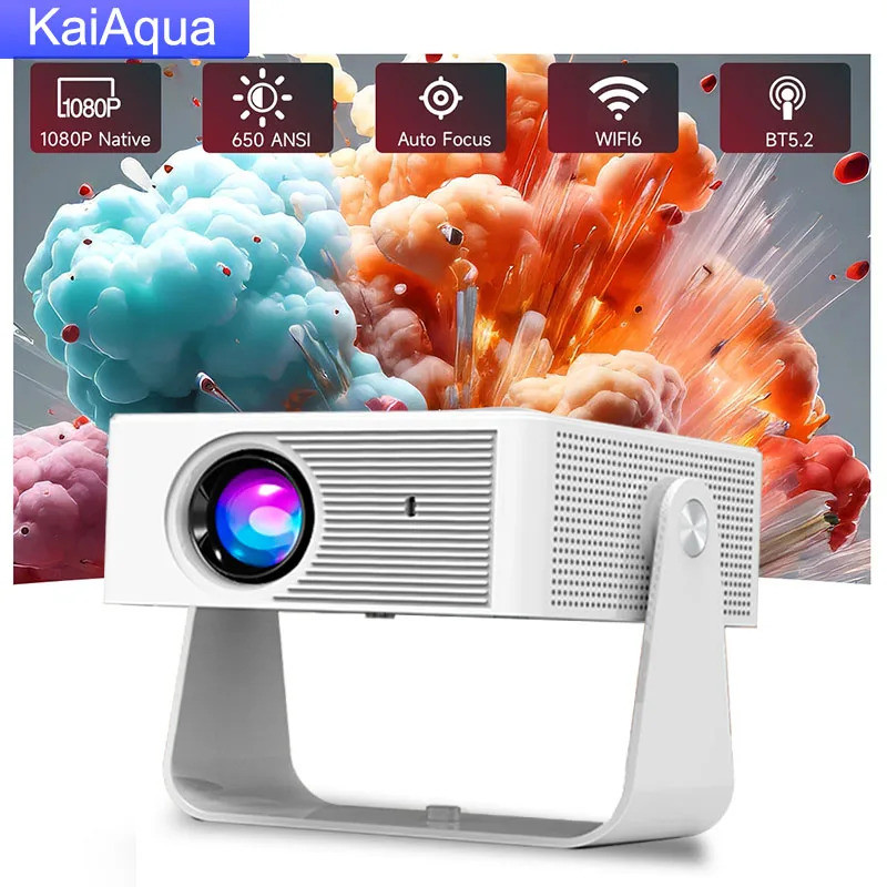 650ansi L018 4k Native Portable Projector 1080p Auto Focus Keystone Correction Android 11 Bt5.2 Wifi