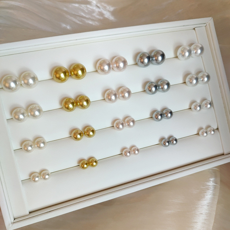 แห่งชาติอินเทรนด์แนะนํา 2025 Shijia รุ่นอัพเกรด 925 เงิน 999 เน้นต่างหูมุกที่แข็งแกร่งแฟชั่นเรียบง่า