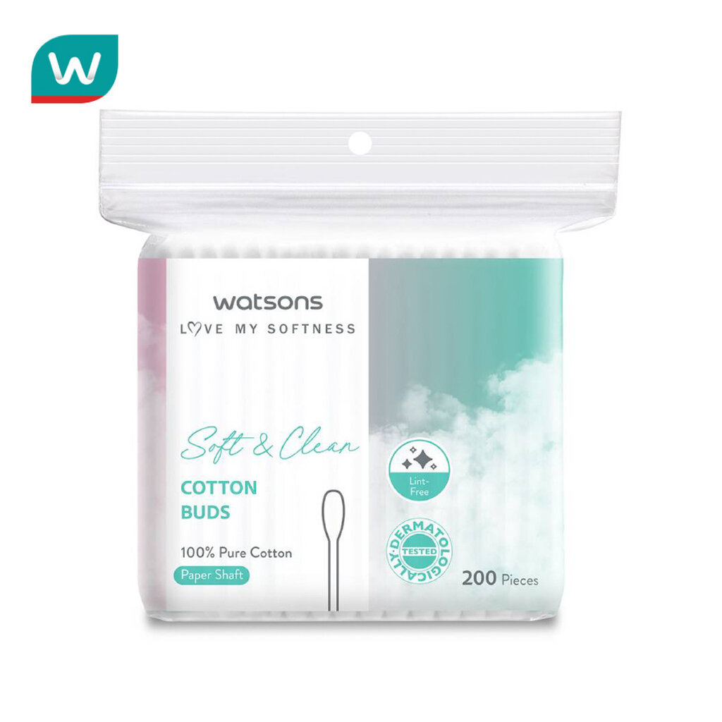 Watsons วัตสันสำลีก้าน 200ก้าน.