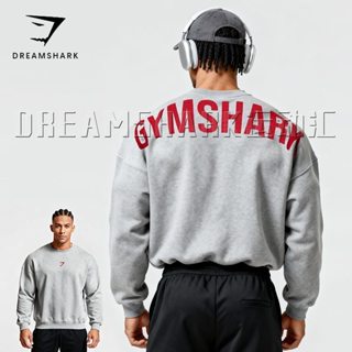 Gym Shark Sports Hoodie แขนยาวผู้ชายคล่องตัว สำหรับฝึกซ้อมแล…