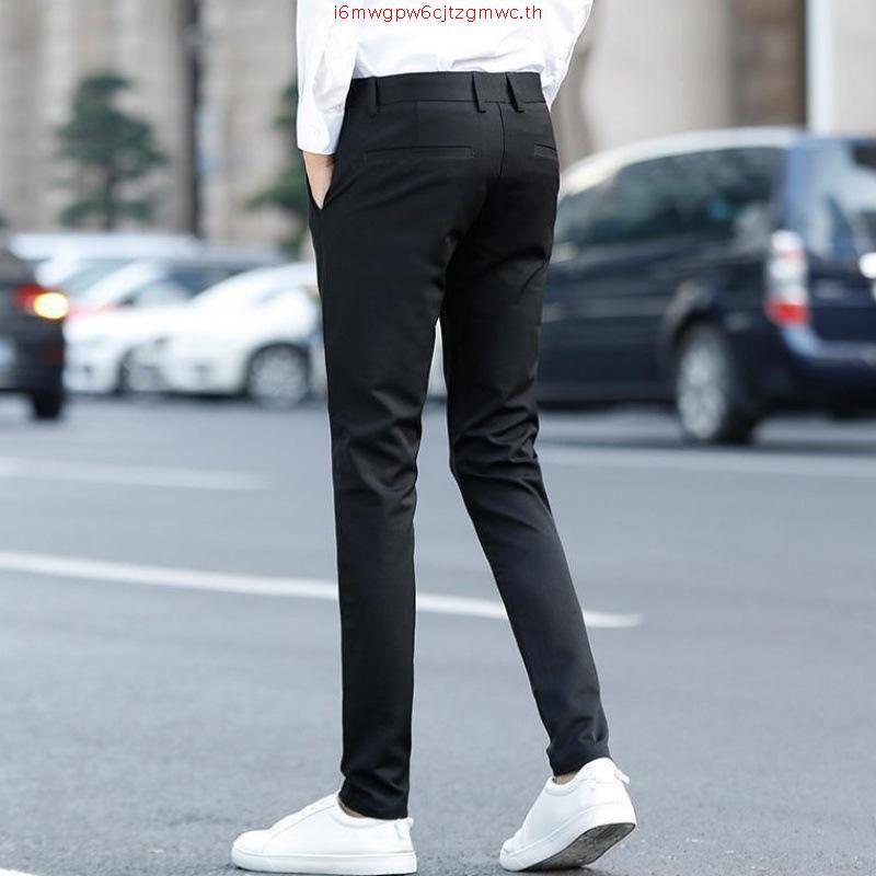 กางเกงขายาวสแล็ค ผ้ายืด ทรงกระบอกเล็ก (Slim-fit) เอว 28-42 by Normal Boy