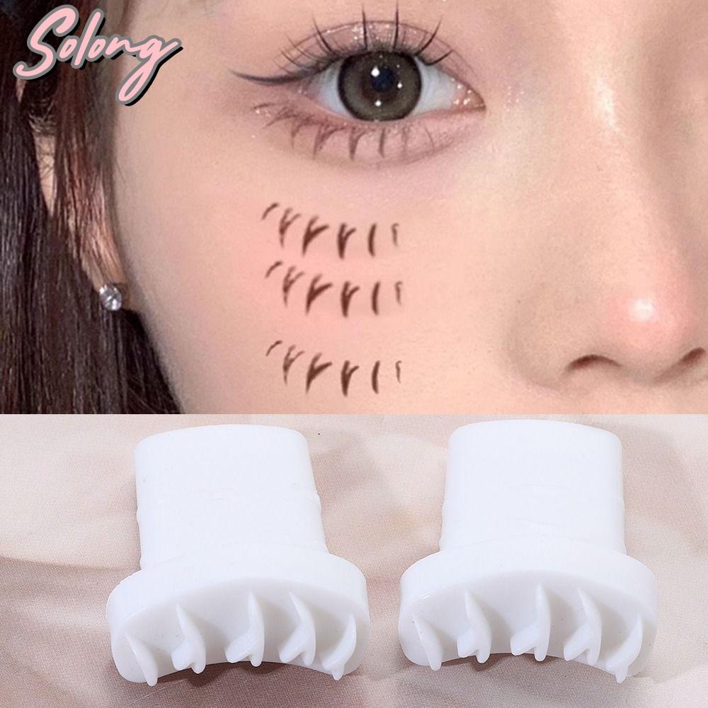 COMAME เครื่องมือแสตมป์ขนตาซิลิโคน, DIY V-shaped Lower Lashes Extensions, Eyelashes Natural Fal Eyel