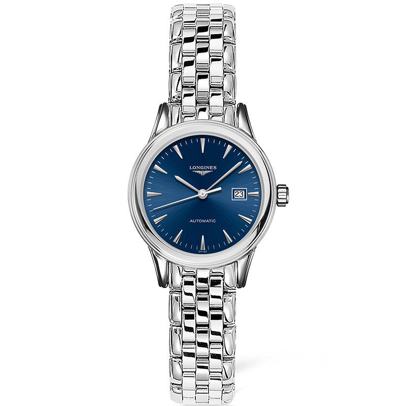 แอลจีแอล Longinesese Watch Army Flag Series Simple Automatic Mechanical Female Watch L4.374.4.962.6