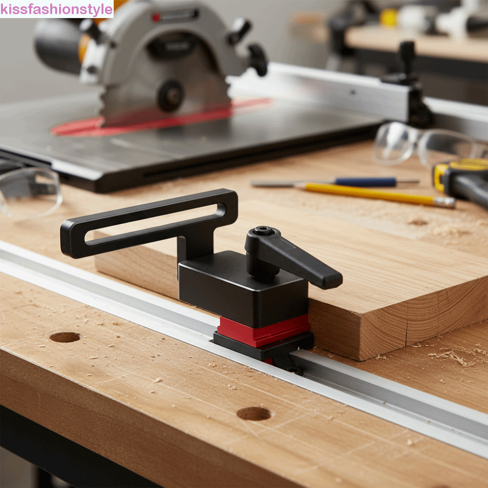 KISSFASHIONSTYLE T Track Stop Block, ล็อคกลไกอลูมิเนียมก่อสร้าง Miter Track Stop Block, มาตรฐาน T-tr
