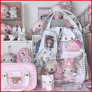 กระเป๋าเป้สะพายหลังลายจุดน่ารัก Ladylike ความจุขนาดใหญ่ มีดี…