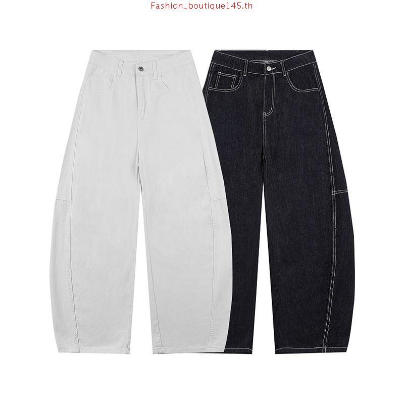 JSARA #21767 ยีนส์ทรง “Cropper Barrel Jeans  กางเกงยีนส์ทรงบาเรลที่เป็น “ขาเต่อ” สำหรับทุกคน หลากหลา