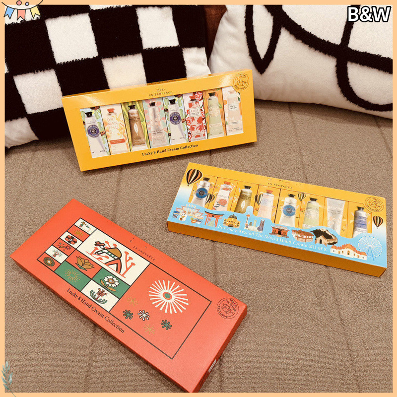 L’OCCITANE B&W LOccitane Hand Cream Moisturizing Moisturizing Anti-Drying Non-Greasy Hand Cream ชุดแปดชิ้นชุดกล่องของขวัญ WMVX