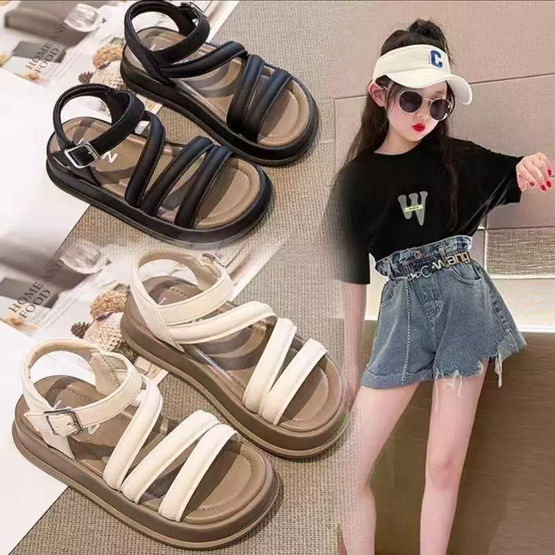 GS03 Girls sandals องเท้าแตะเด็ก เปิดนิ้วเท้า รองเท้าแฟชั่นเด็กผู้หญิง น้ำหนักเบา
