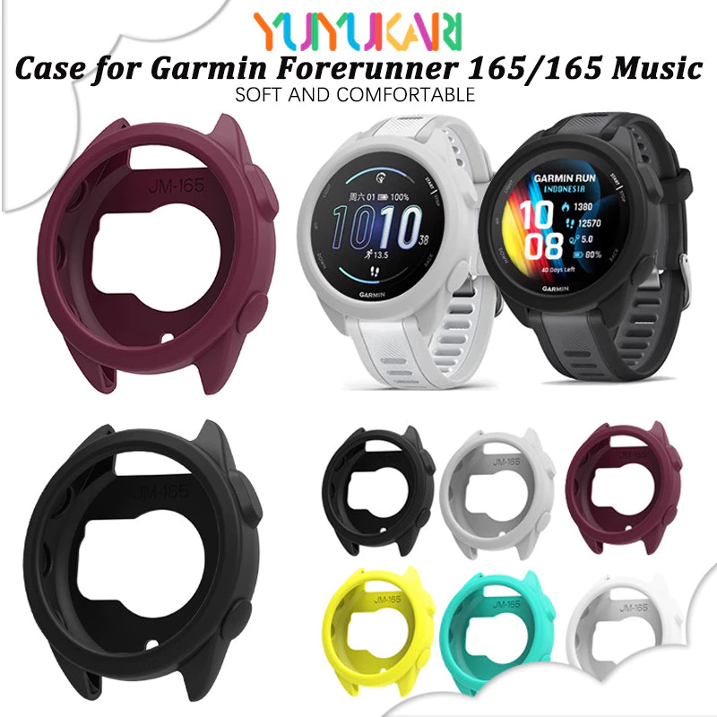 กรณียางกลวงป้องกัน Gores สำหรับ for Smartwatch Garmin Forerunner 165 / 165 Music ป้องกันหน้าจอซิลิโคนอ่อนนุ่ม