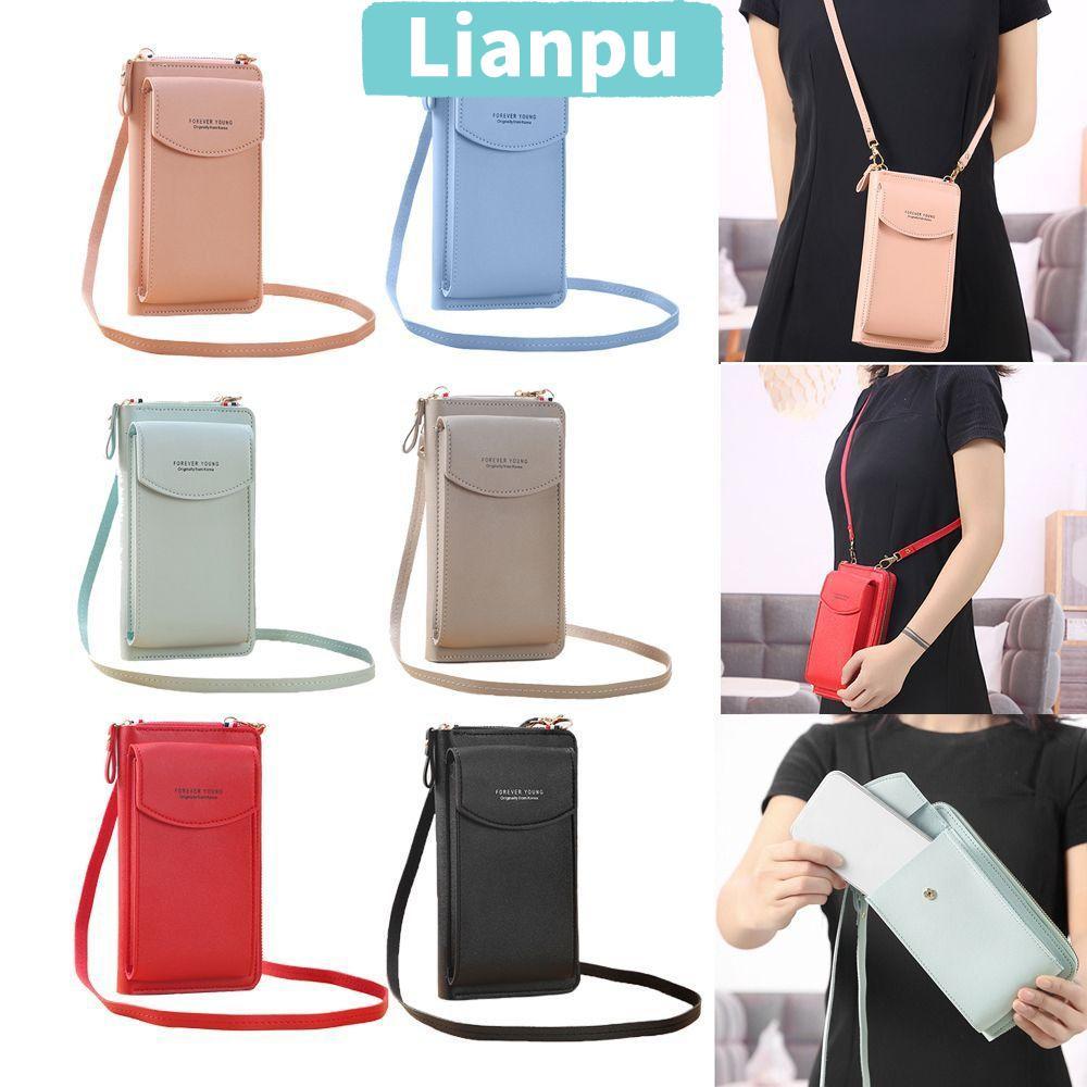 เหลียนผู่ กระเป๋าโทรศัพท์มือถือผู้ถือบัตรความจุขนาดใหญ่มัลติฟังก์ชั่กระเป๋าสตางค์กระเป๋าถือ