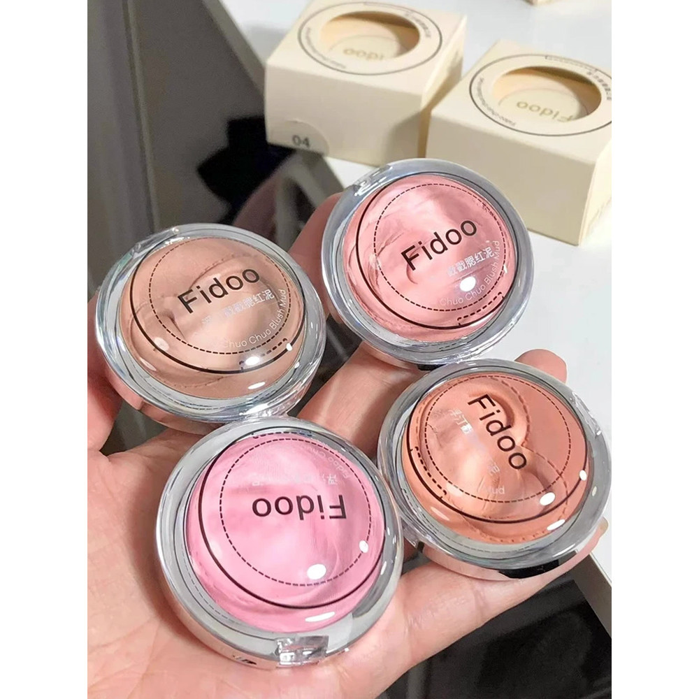 บลัชออน ไฮไลท์ Fidoo fidoo fidoo Stamp Blush Clay Cream Monochrome High Gloss Contouring 06 Matte Na