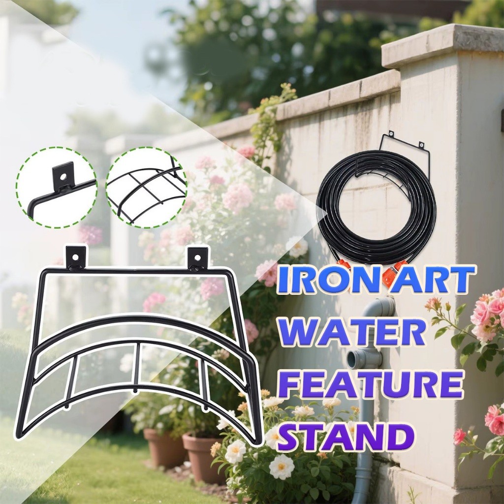 เก็บปลายทาง！ที่แขวนสายยาง ตะขอแขวนเครื่องมือ แบบติดผนัง ใชในส่วน ระเบียง อู่ซ่อมรถ การรับน้ำหนักที่ดี ทนทาน - รูปที่ 2