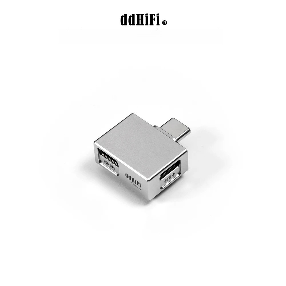 DD ddHiFi TC28Max USB-C OTG Adapter พร้อมการชาร์จ PD 60W, รองรับ DAC/Amp ความละเอียดสูง, แหล่งจ่ายไฟ