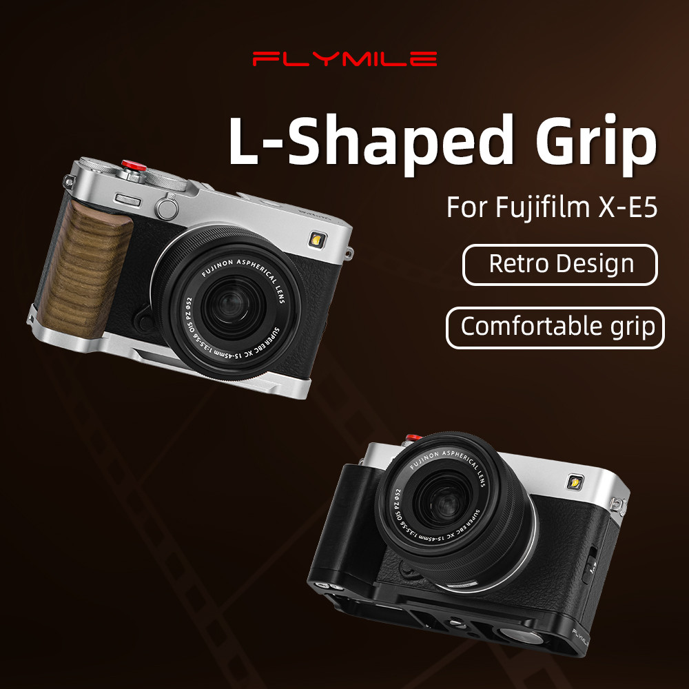 สําหรับกล้อง Fujifilm X-E5 กริปมือเดียว ขาตั้งยิงปืน ที่จับรองเท้าเย็นรูปตัว L ที่จับ X-E5 อุปกรณ์เสริมกล้องรูปตัว L