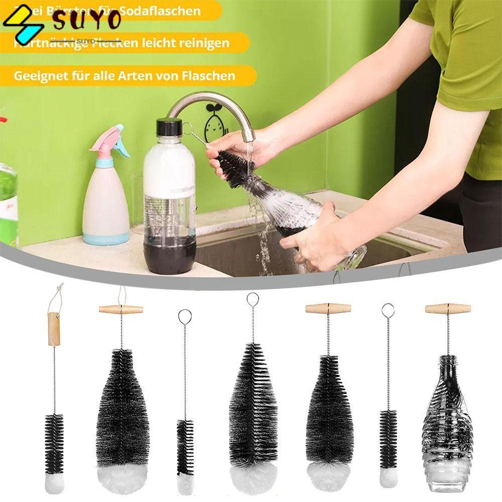 SUYO Soda Stream Bottle Brush Home Kitchen แปรงทําความสะอาดกําจัดฝุ่นอเนกประสงค์