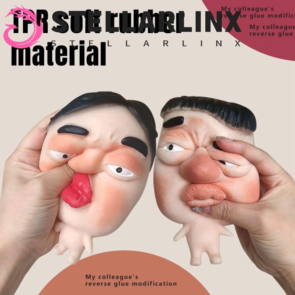 STELLARLINX Ugly Facial Squeeze ของเล่นบีบช้า Rebound น่ารักยืดหยุ่นนวด Spoof Fidgeting