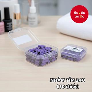 50 ชิ้น แถบกระดาษทรายขนาดเล็กสีม่วงสําหรับขัดเล็บและกําจัดเซ…