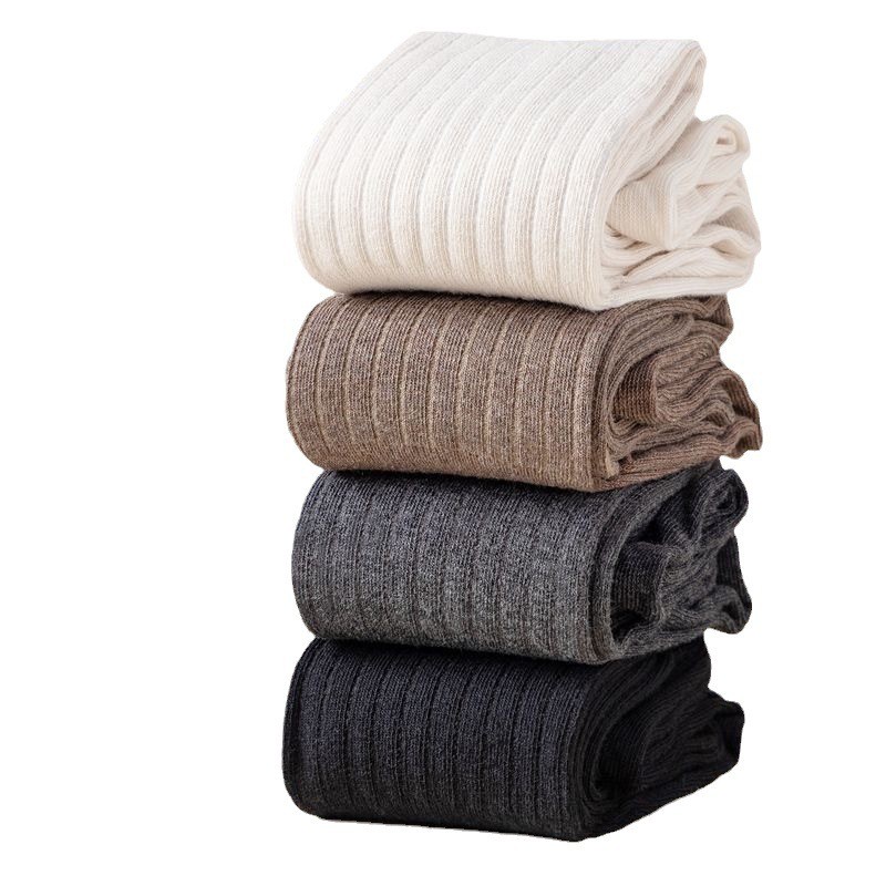 ถุงเท้าสูงถึงเข่าสำหรับผู้หญิง ทำจากผ้าฝ้าย สีพื้น สไตล์ญี่ปุ่นแบบเย็บปะติดปะต่อกัน สวมใส่สบายและใช้งานได้หลากหลาย - รูปที่ 7