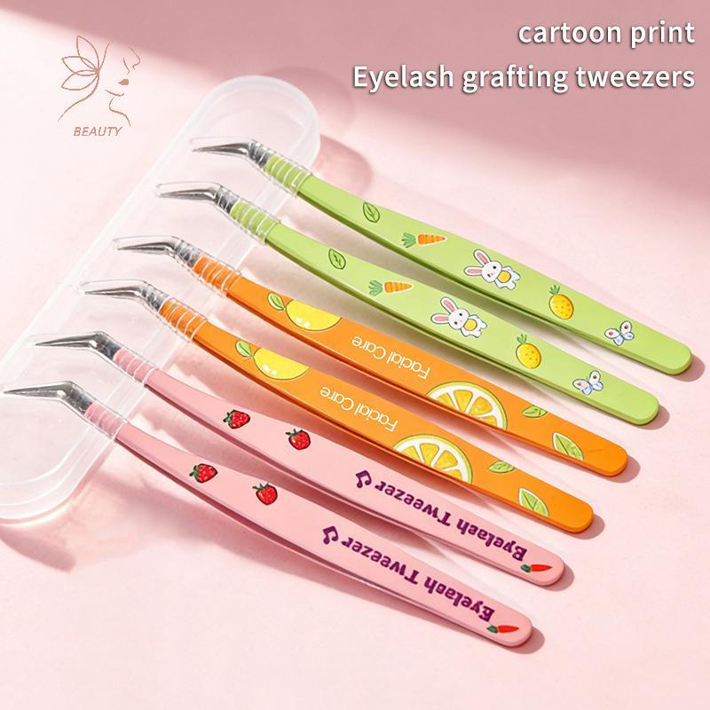 [maybeauty] แหนบขนตาปลอม Lash Extension สแตนเลสสมุดภาพสติกเกอร์เทปหยิบข้อศอกตรงแหนบ DIY อุปกรณ์งานฝีมือ {TH}