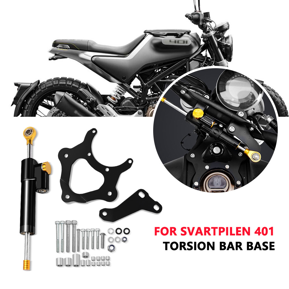 สําหรับอุปกรณ์เสริมรถจักรยานยนต์ SVARTPILEN 401 พวงมาลัย Damper Stabilizer วงเล็บสนับสนุนชุดติดตั้ง 