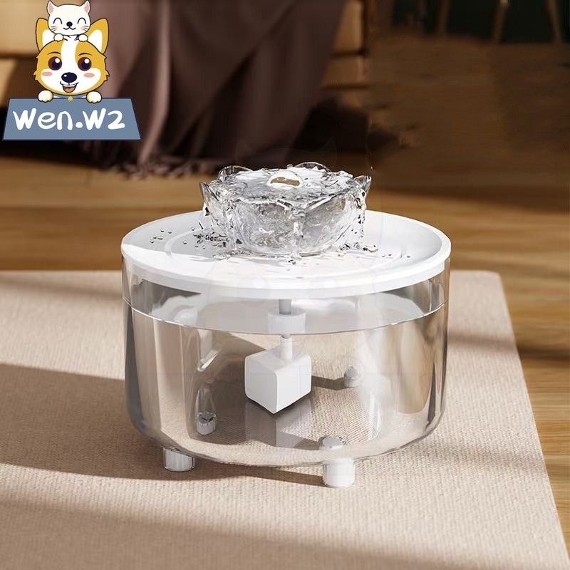 wen.W2 เครื่องให้น้ำแมวระบบไหลเวียนอัจฉริยะ - พร้อมฟิลเตอร์กรองน้ำและชามน้ำอัตโนมัติ