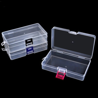 Clear Plastic Storage Box Portable Nail Manicure Accessories Jewelry Tool Organizer Container Case