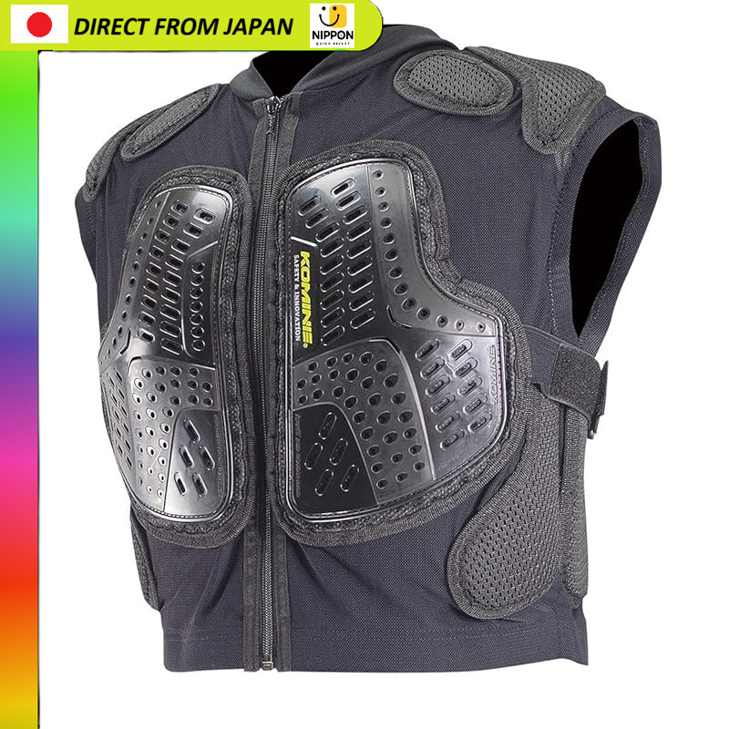 เสื้อเกราะป้องกันตัวชั้นใน Komine SK-696 CE สีดำ พร้อมอุปกรณ์ป้องกันหน้าอกและกระดูกสันหลังในตัว ของแ