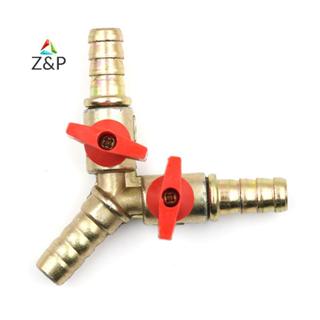 Z&P 3 Way Tee ทองเหลือง Y ปิดวาล์ว 3/8