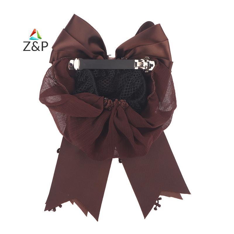 ผมโบว์สุทธิ Bowknot Hairnet ผ้าลูกไม้ แฟชันสำหรับผู้หญิงและพยาบาล ราคา ถูกที่สุด ดีลบีเคเค แกลเลอรีภาพที่ 4