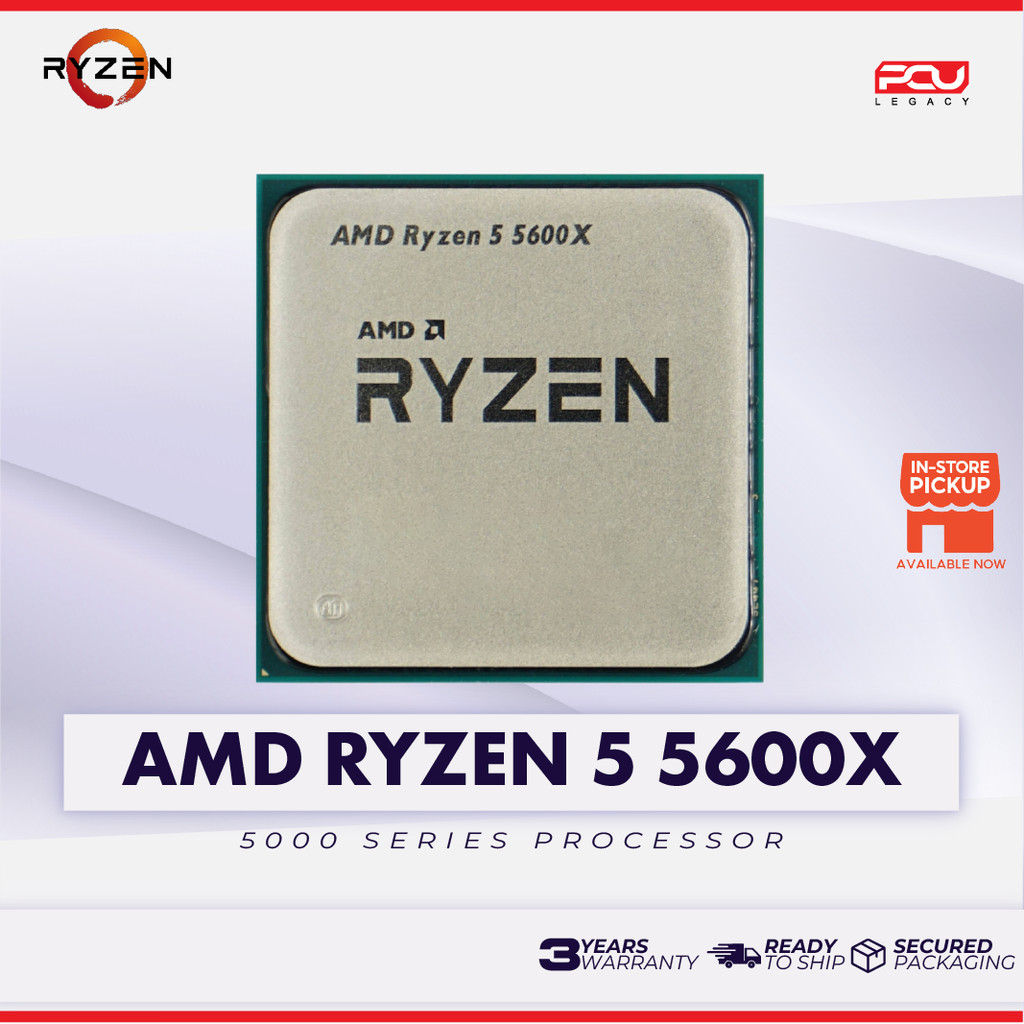 หน่วย TRAY AMD RYZEN 5 5600X AM4 PROCESSOR