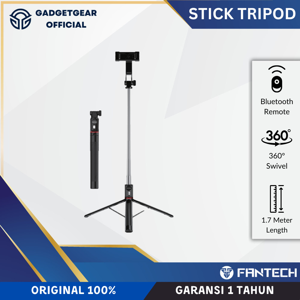Fantech Bluetooth Selfie Stick ขาตั้งกล้อง Fantech สําหรับ Creator Content พร้อม Remote SS100/SS170
